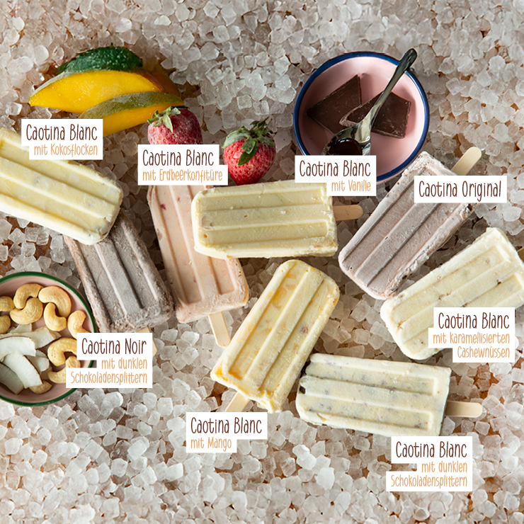 Eis am Stiel mit Caotina